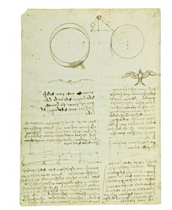 Códice sobre el vuelo de los pájaros, Folio 4 verso de Leonardo da Vinci